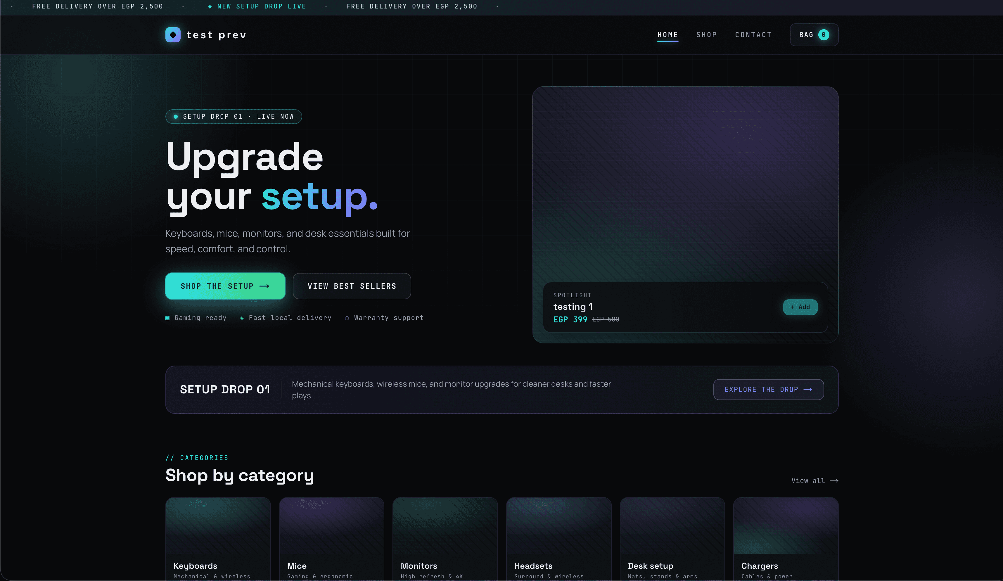Tech Grid theme preview